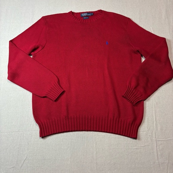 Polo Ralph Lauren Sweatshirt Men's XL Crew Neck Long Sleeve Pullover 100% Cotton - Picture 1 of 5